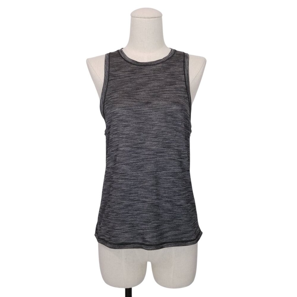 Lululemon Squad Goals Tank Heathered Black Sz 4